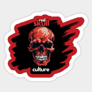 Red Skull Culture, Festival t-shirts, Unisex t-shirt, tees, men's t-shirt, women's t-shirt, summer t-shirts, trendy t-shirt, cool tees, gift Sticker